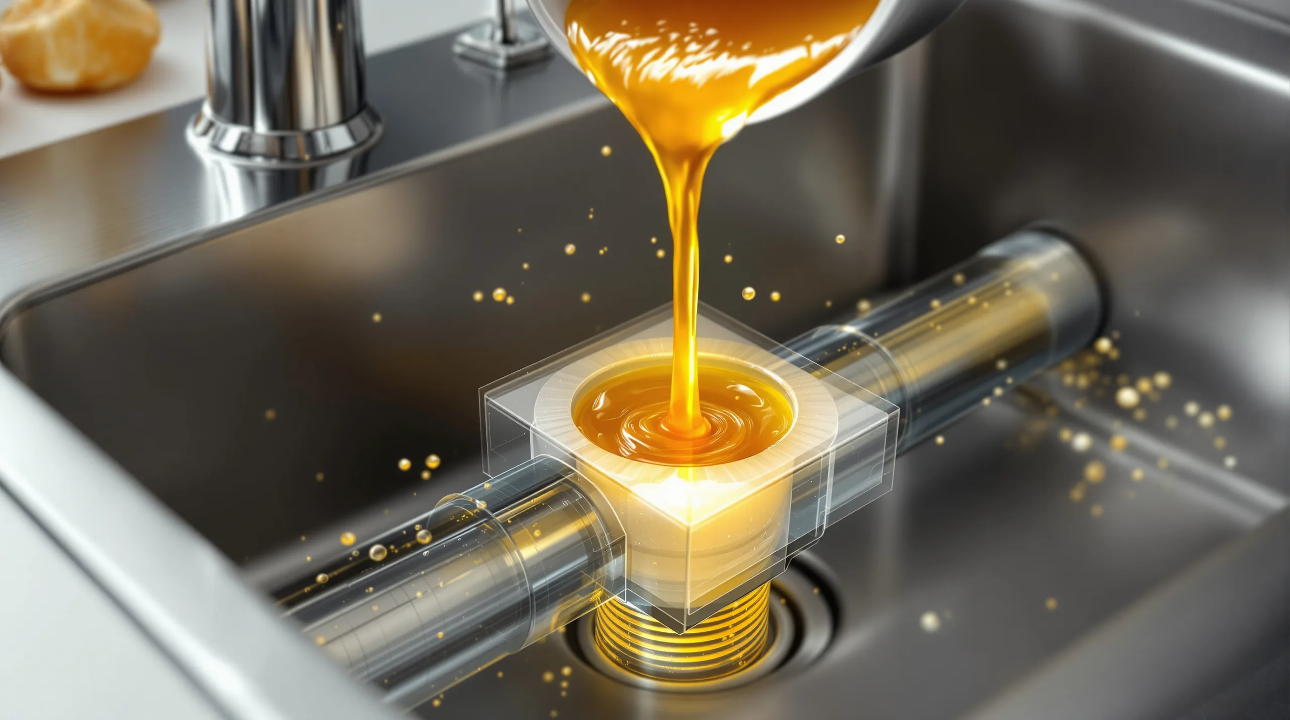 Jeter le gras du rôti dans l’évier ? Ça fige instantanément dans le tuyau froid