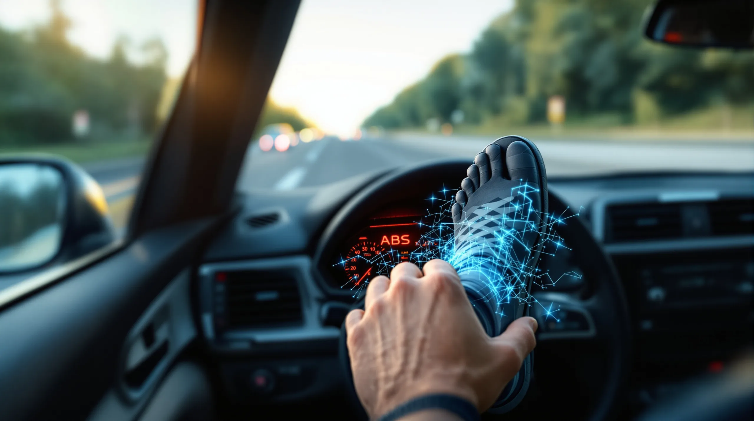 La pédale de frein vibre ? C’est l’ABS qui travaille, surtout ne relâchez pas !