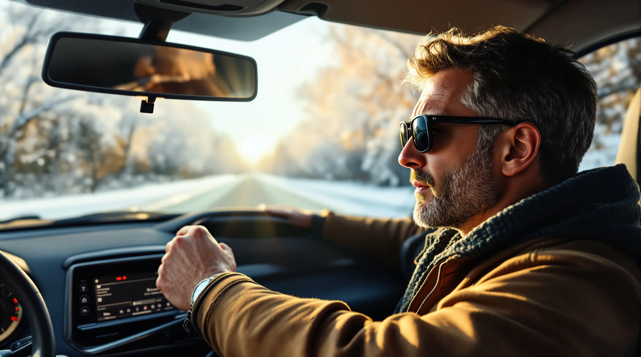 Le soleil rasant de décembre est le pire ennemi du conducteur (sortez vos lunettes)