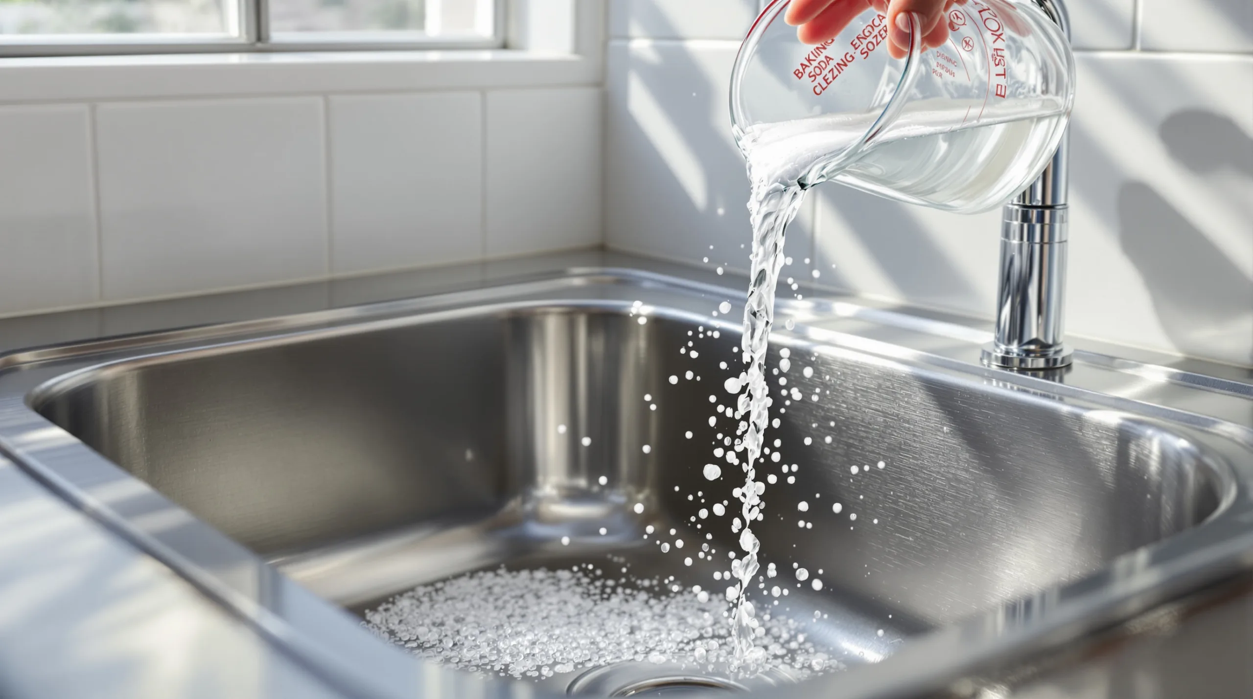 L’évier refoule ? Le mélange bicarbonate-vinaigre fait des miracles (sans acide)