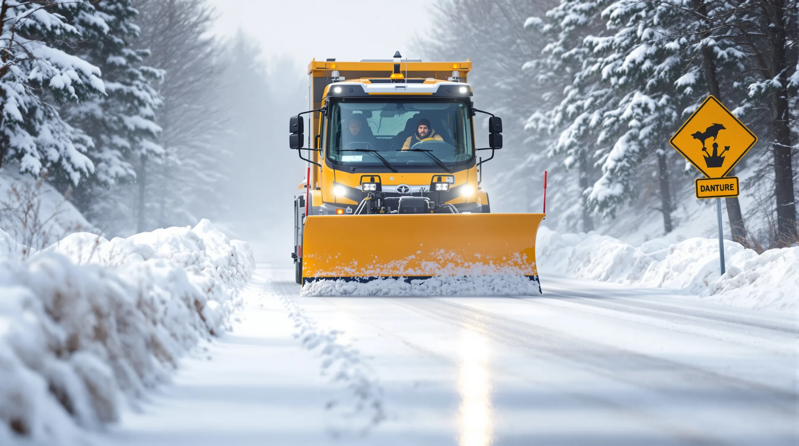Doubler une déneigeuse ? C’est interdit et vous risquez de finir dans le fossé