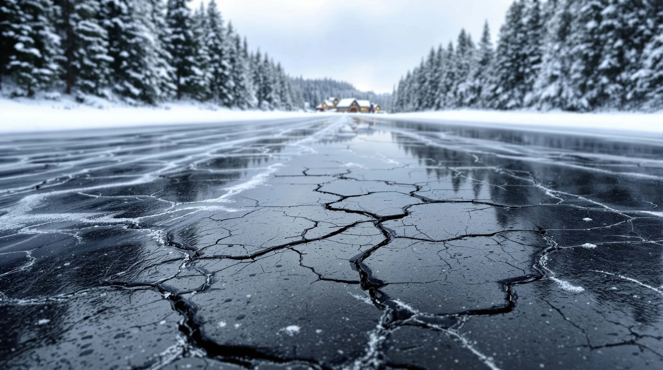 La route brille ? Si vos pneus ne font plus de bruit, vous êtes sur du verglas (danger)