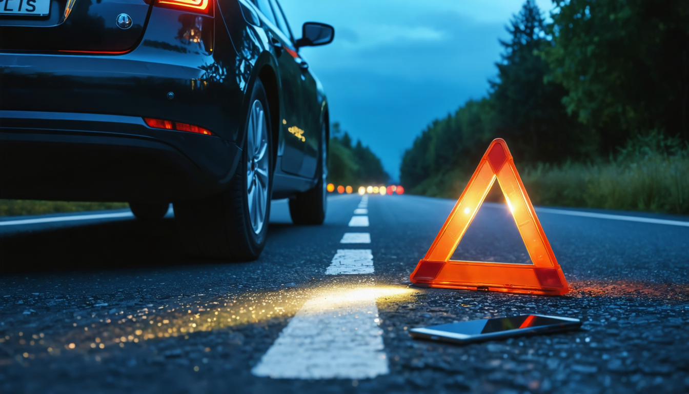 Panne la nuit ? Votre triangle ne suffit pas, allumez la torche de votre téléphone