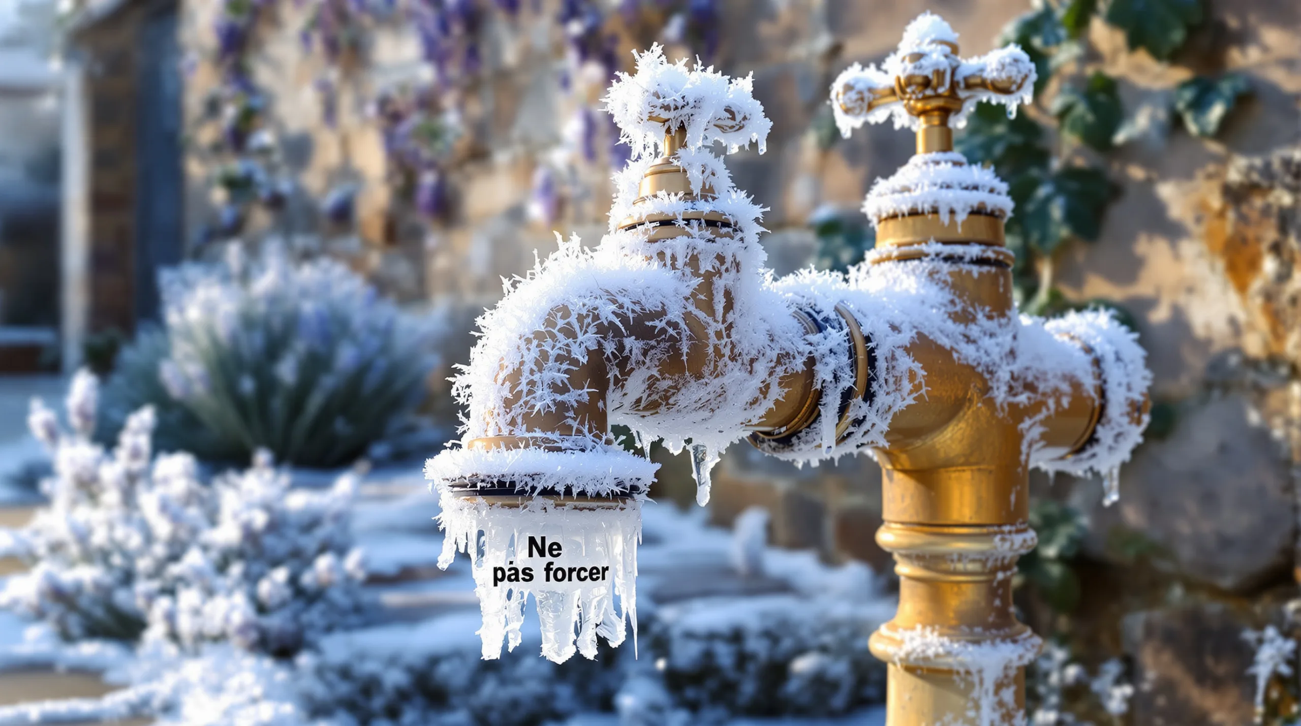 Robinet extérieur gelé ? N’essayez pas de l’ouvrir en force, vous allez casser la tête