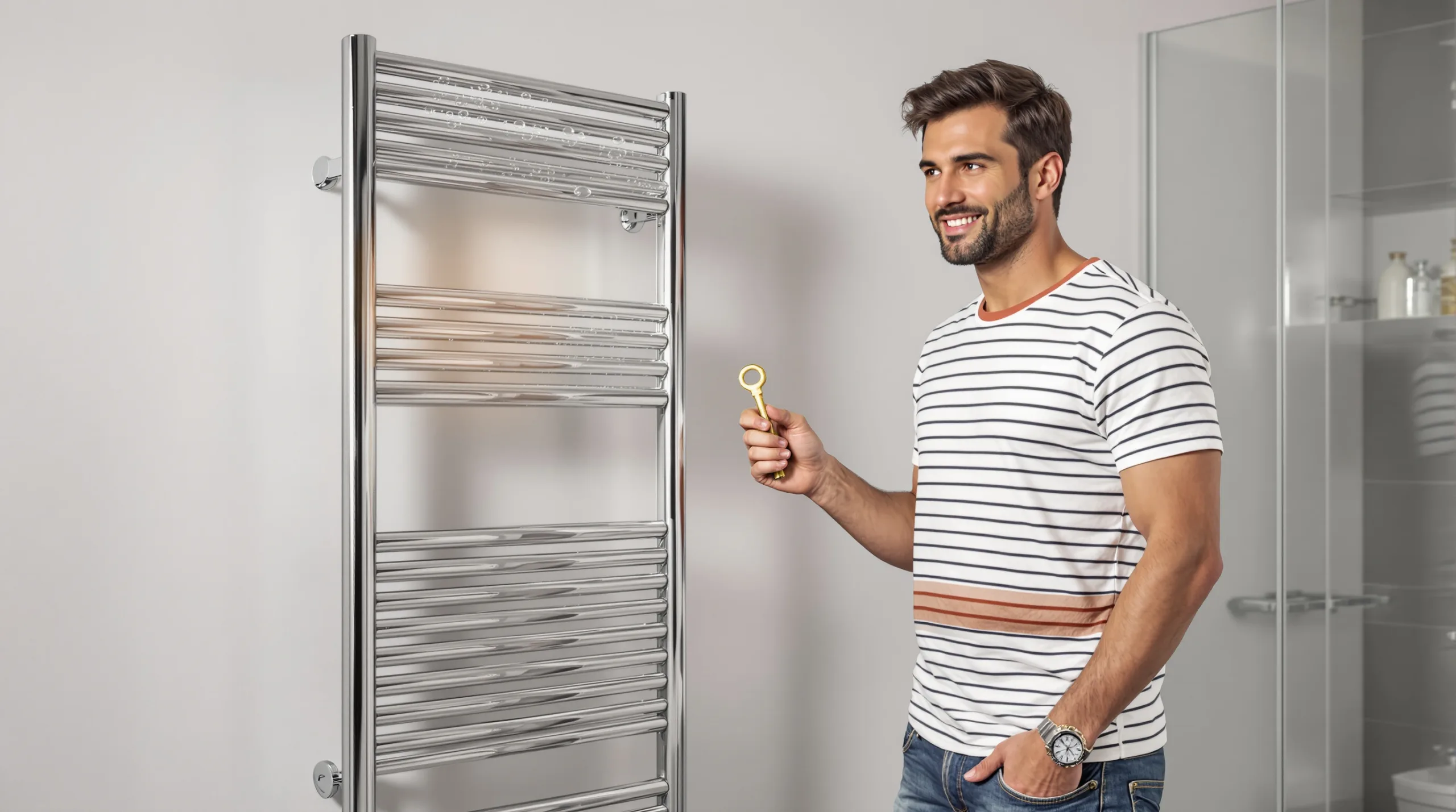 Sèche-serviettes froid en haut ? Il est plein d’air, purgez-le pour avoir chaud